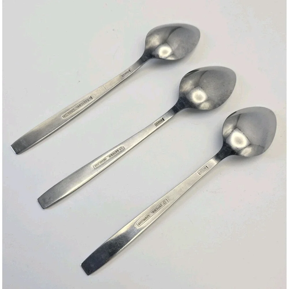 Young‎ Rose Imperial Intl Stainless Teaspoons Set of 3 Flatware 6 3/8